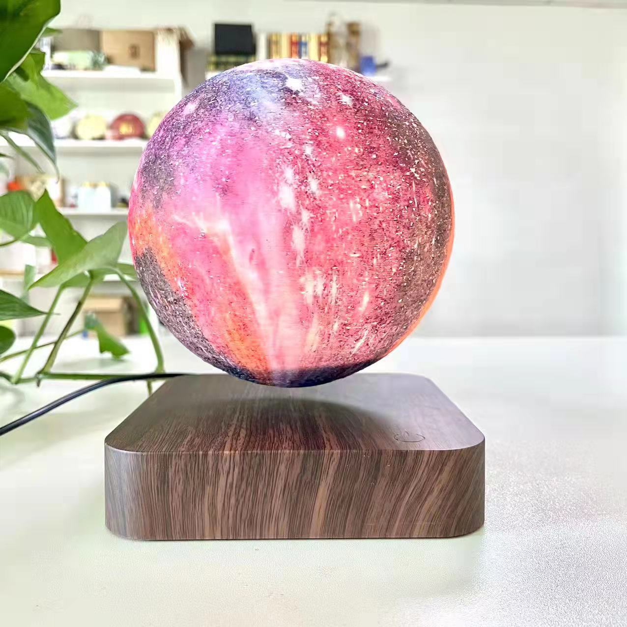 Lámpara lunar con impresión 3D, táctil, levitación magnética, lámpara de noche 