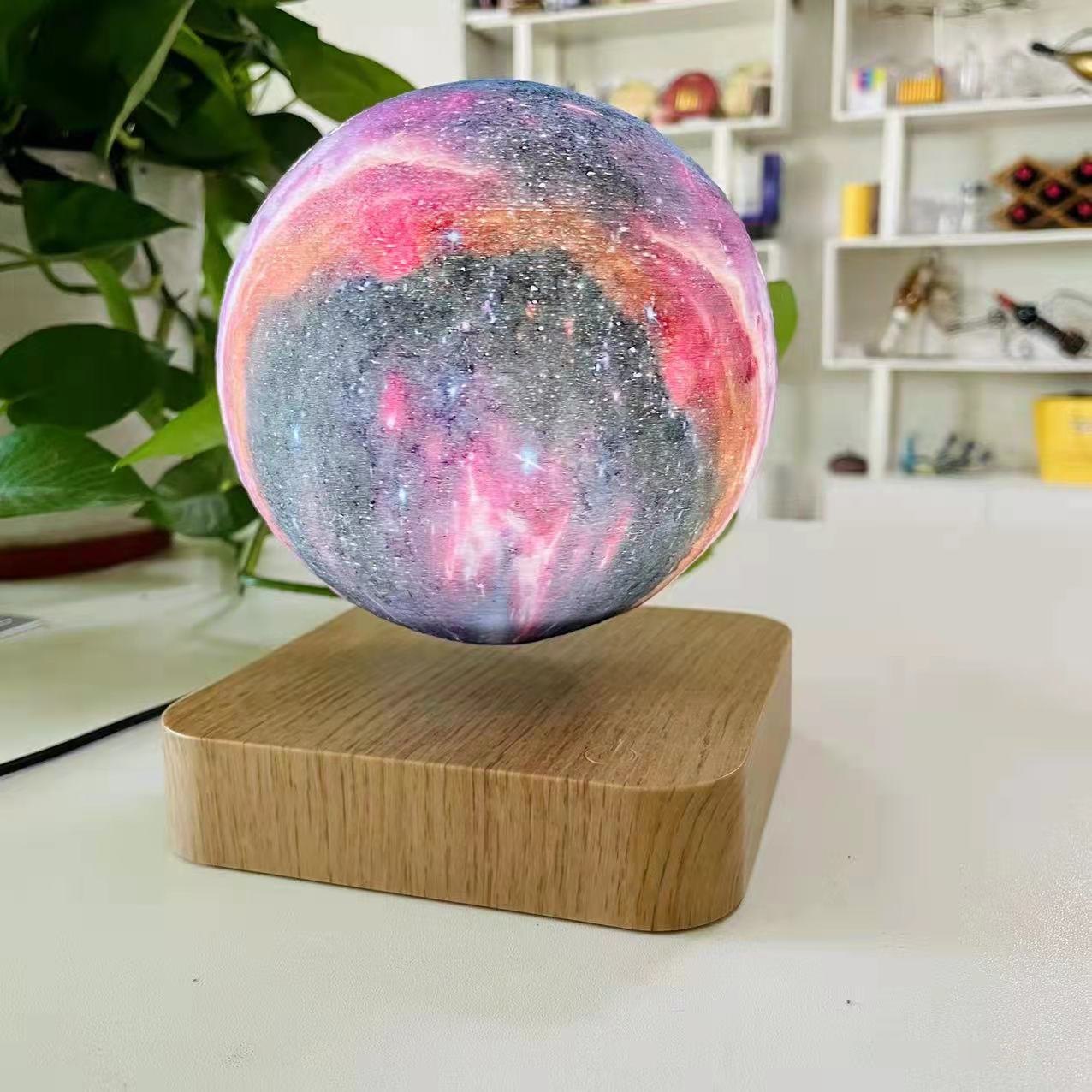 Lámpara lunar con impresión 3D, táctil, levitación magnética, lámpara de noche 